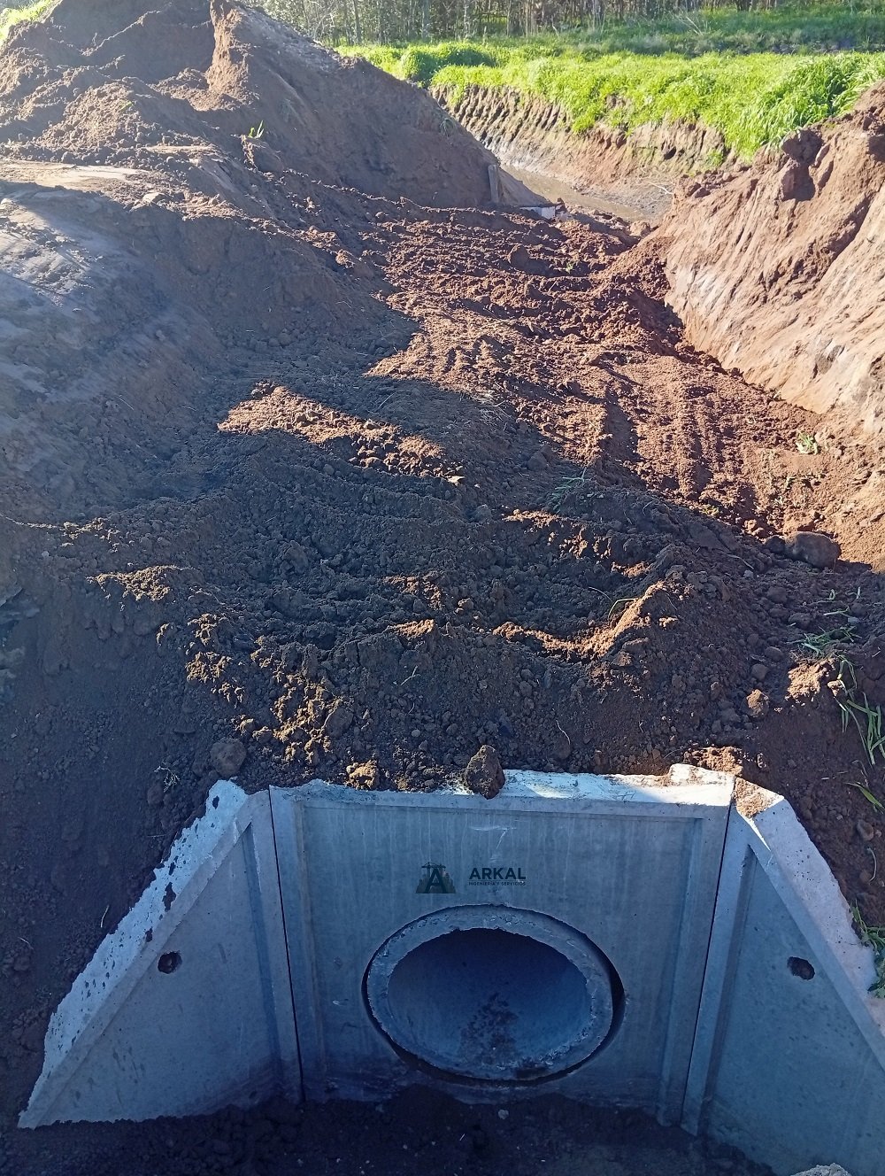 Alcantarilla de campo terminada en Buenos Aires