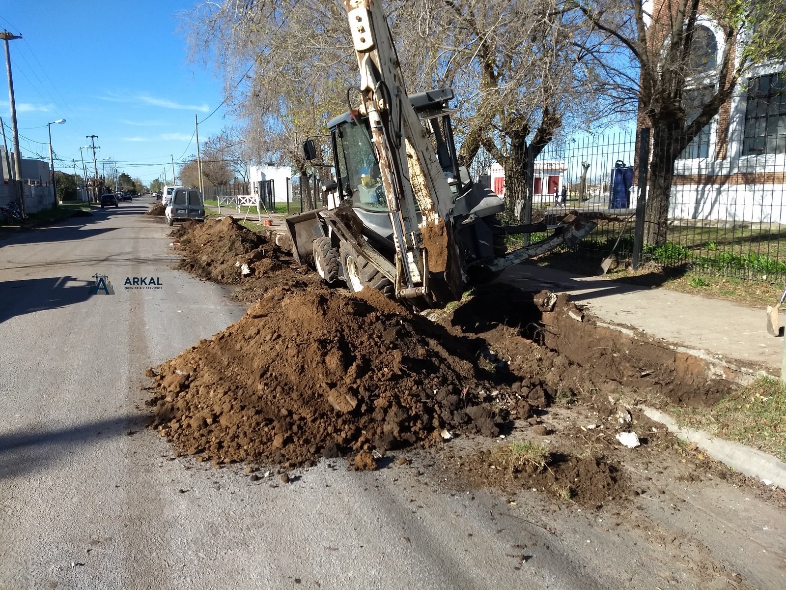 Obra de cañería para planta de agua potable en Chivilcoy