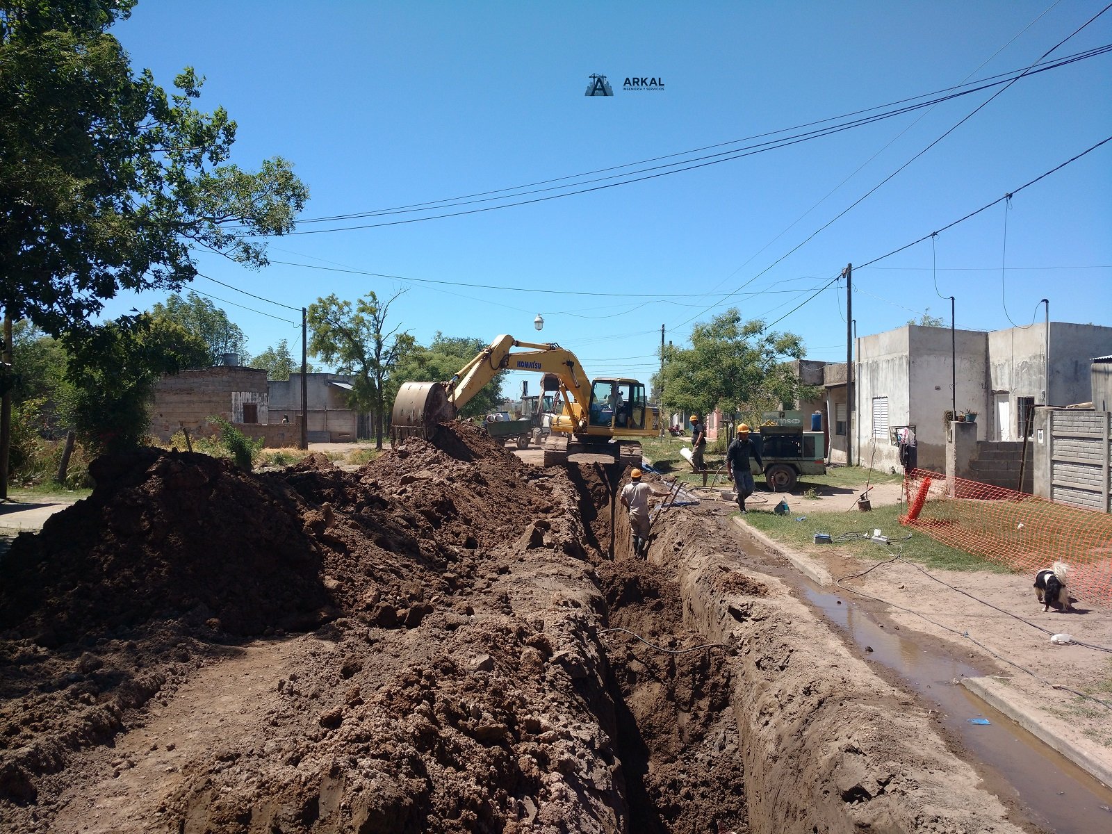 Instalación de cañería cloacal diámetro 400 mm